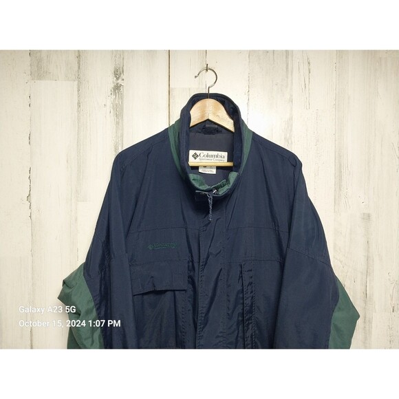 Columbia Mens Large Lightweight Jacket Navy Blue - Picture 3 of 7